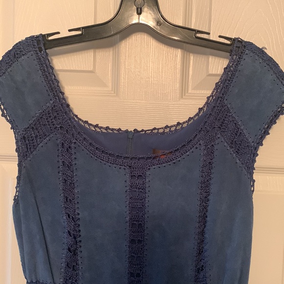 Navy suede Danier Dress beautiful condition size 12 - Picture 2 of 5